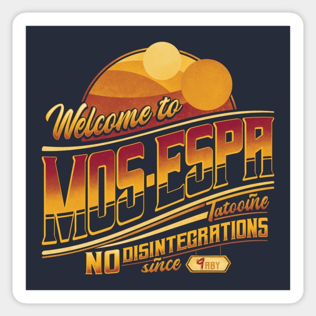 Welcome to Mos Espa Sticker by teesgeex